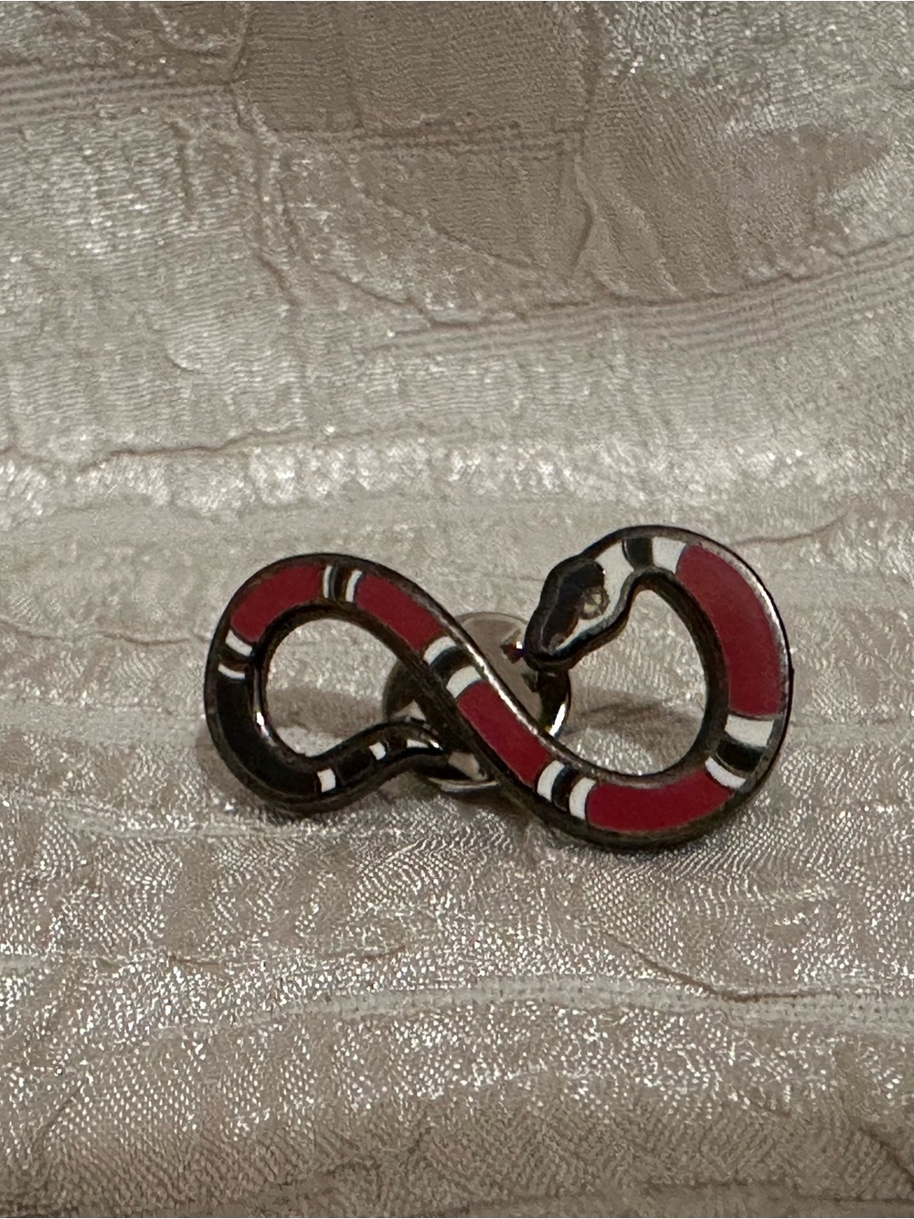 Pintrill Red Milk Snake infinity Metal Pin